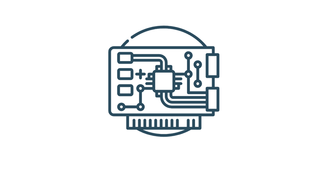 Close-up of a complex circuit board with a microcontroller